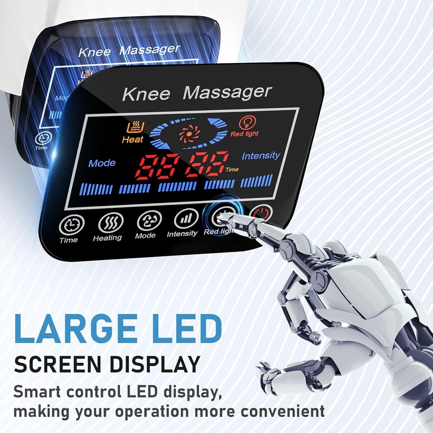 Multi-Function Knee and Shoulder Massager - Rechargeable with Red Light Therapy