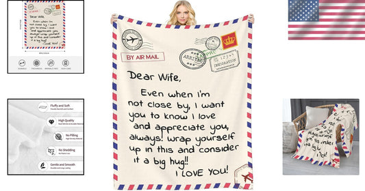 Luxurious Flannel Throw Blanket for Wife - Heartfelt Anniversary & Birthday Gift