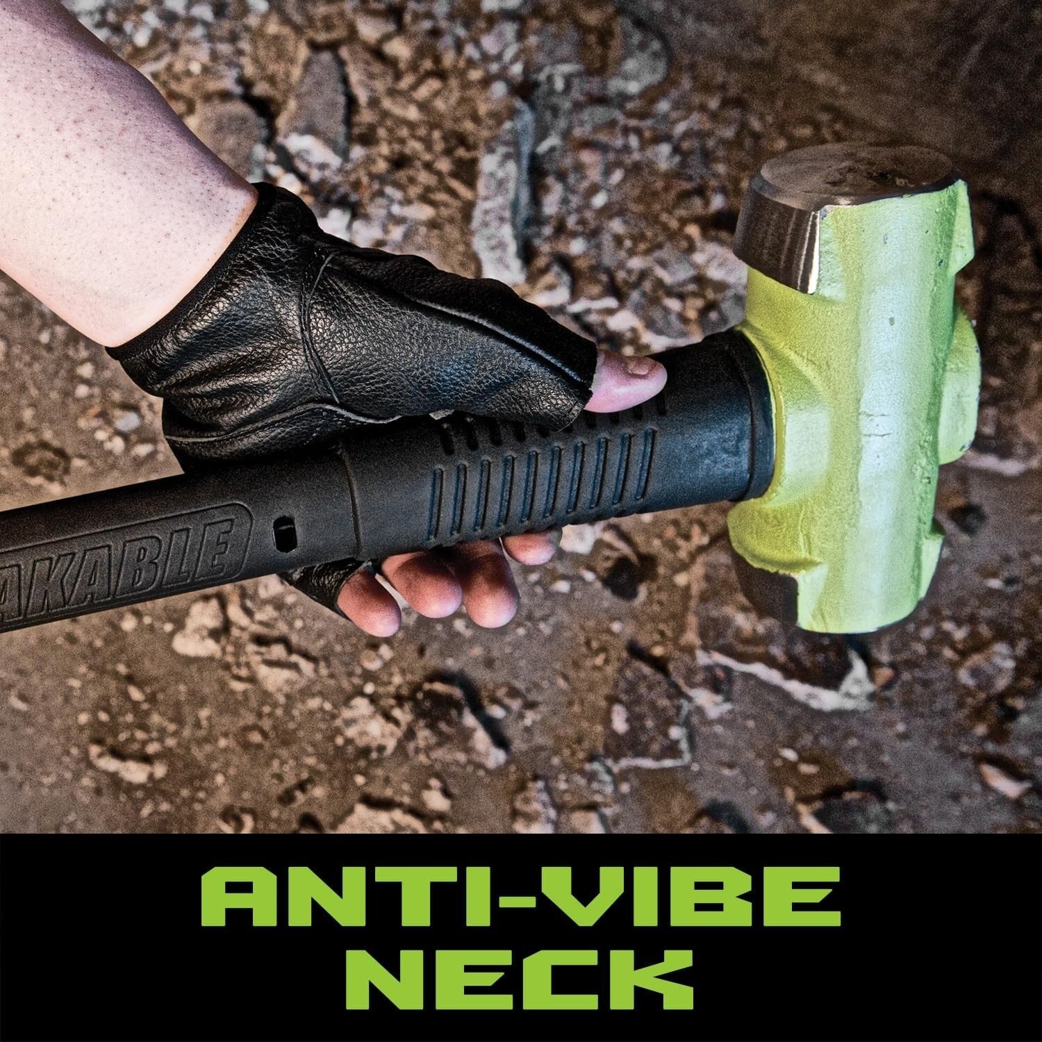 B.A.S.H 12" Soft Face Sledge Hammer - Durable 4 lb Head with Ergonomic Grip