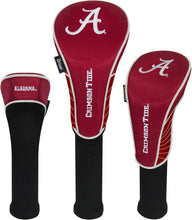 Load image into Gallery viewer, Set of 3 Durable Nylon Golf Headcovers - Alabama Crimson Tide Team Colors