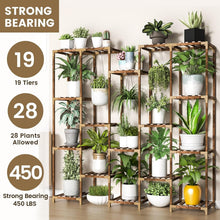 Load image into Gallery viewer, Large Capacity Plant Stand - 19 Tiers of Durable Eucalyptus Wood for All Spaces