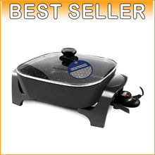 Load image into Gallery viewer, 7.5Qt Electric Skillet - Adjustable Temp Control, Scratch-Resistant Black Finish