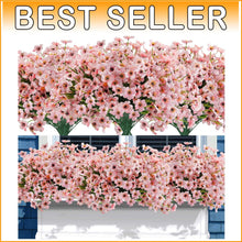 Load image into Gallery viewer, Weather Resistant 72 Bundles Pink Artificial Flowers for Indoor/Outdoor Use
