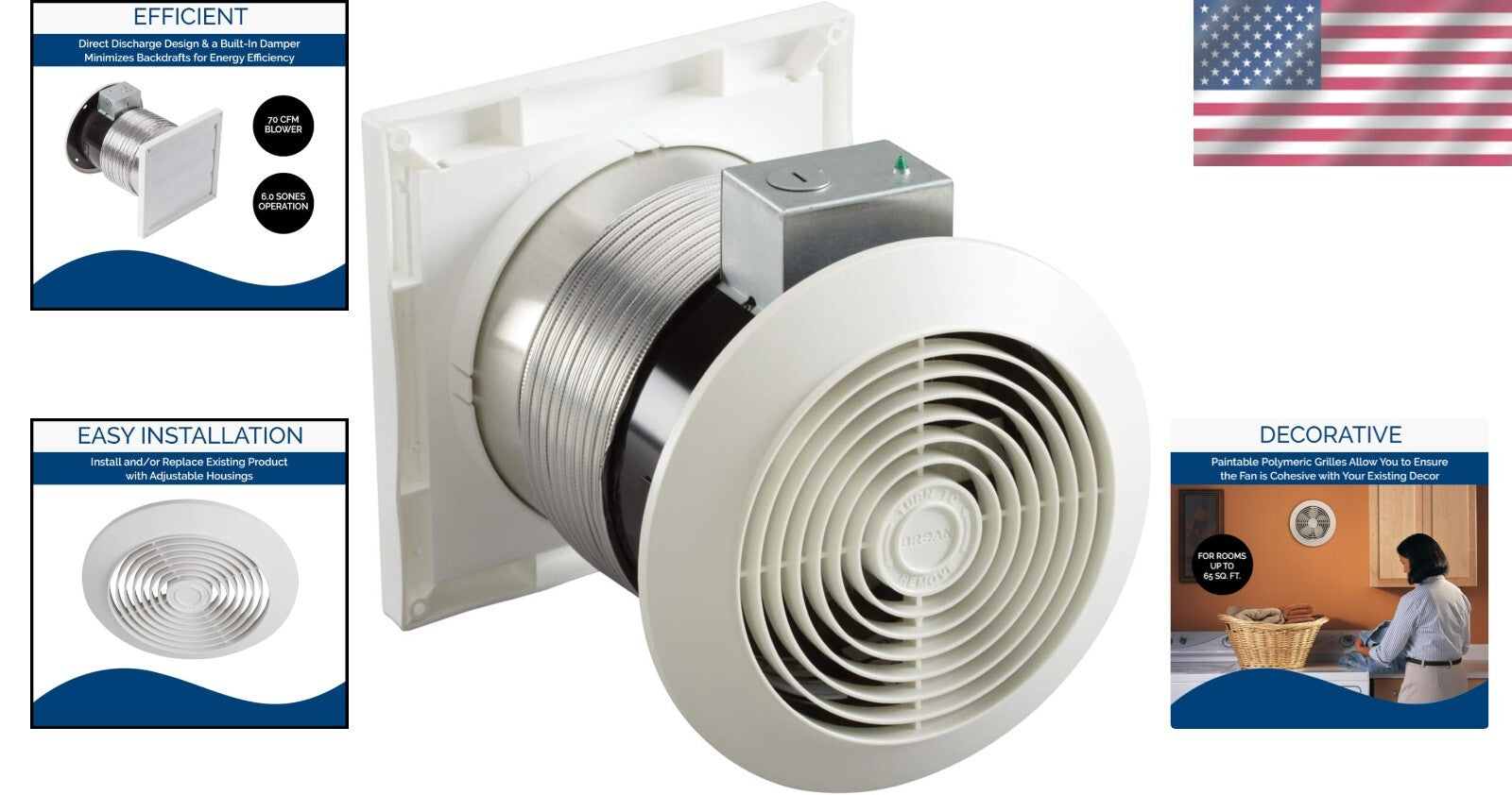 Compact 6-Inch Exhaust Fan with Remote Control - For Efficient Ventilation