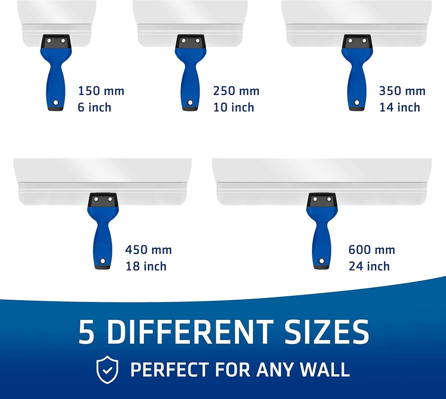 Versatile 24" Stainless Steel Spackle Tool - Ideal for Drywall Applications