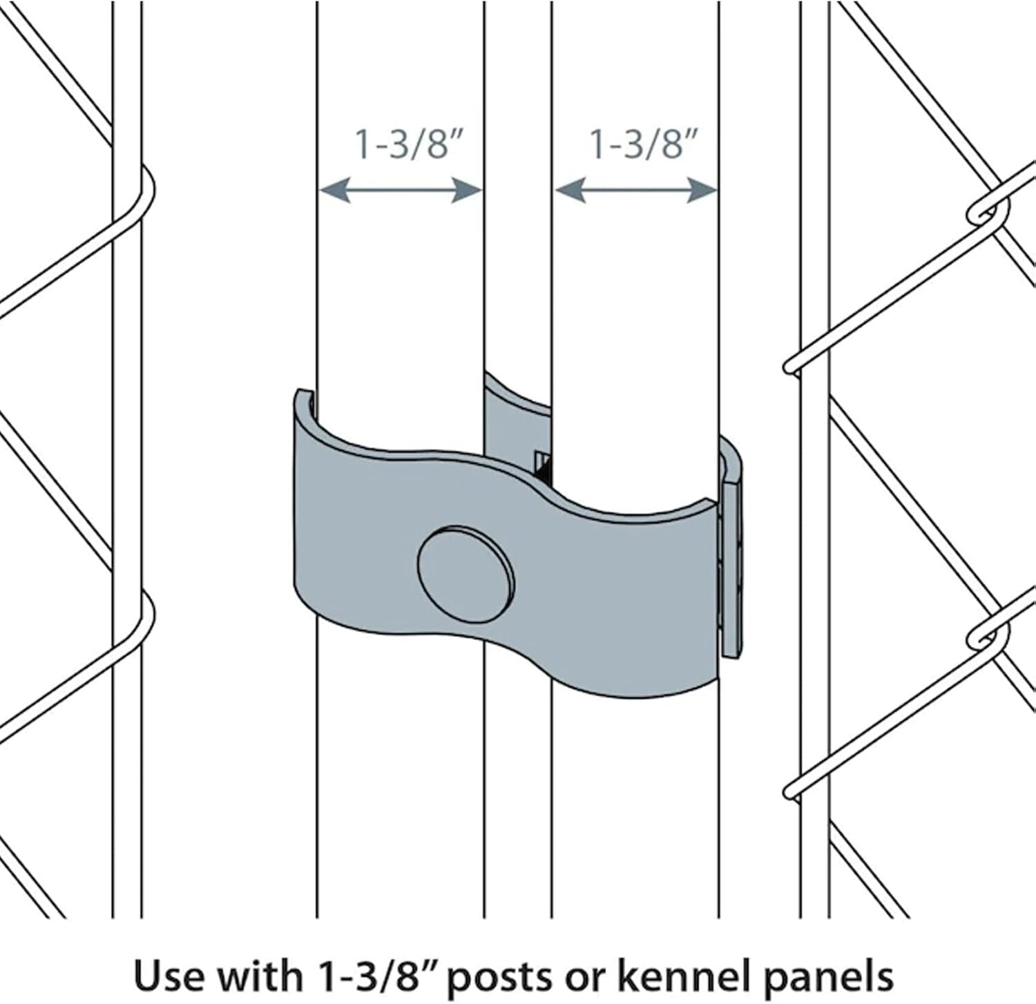 Weather-Resistant Dog Kennel Panel Clamps - 20 Set Heavy-Duty Galvanized Steel