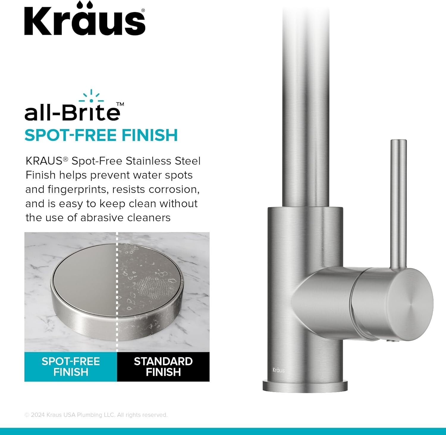 Contemporary ADA-Compliant Pull-Down Faucet with Spot-Free Stainless Finish