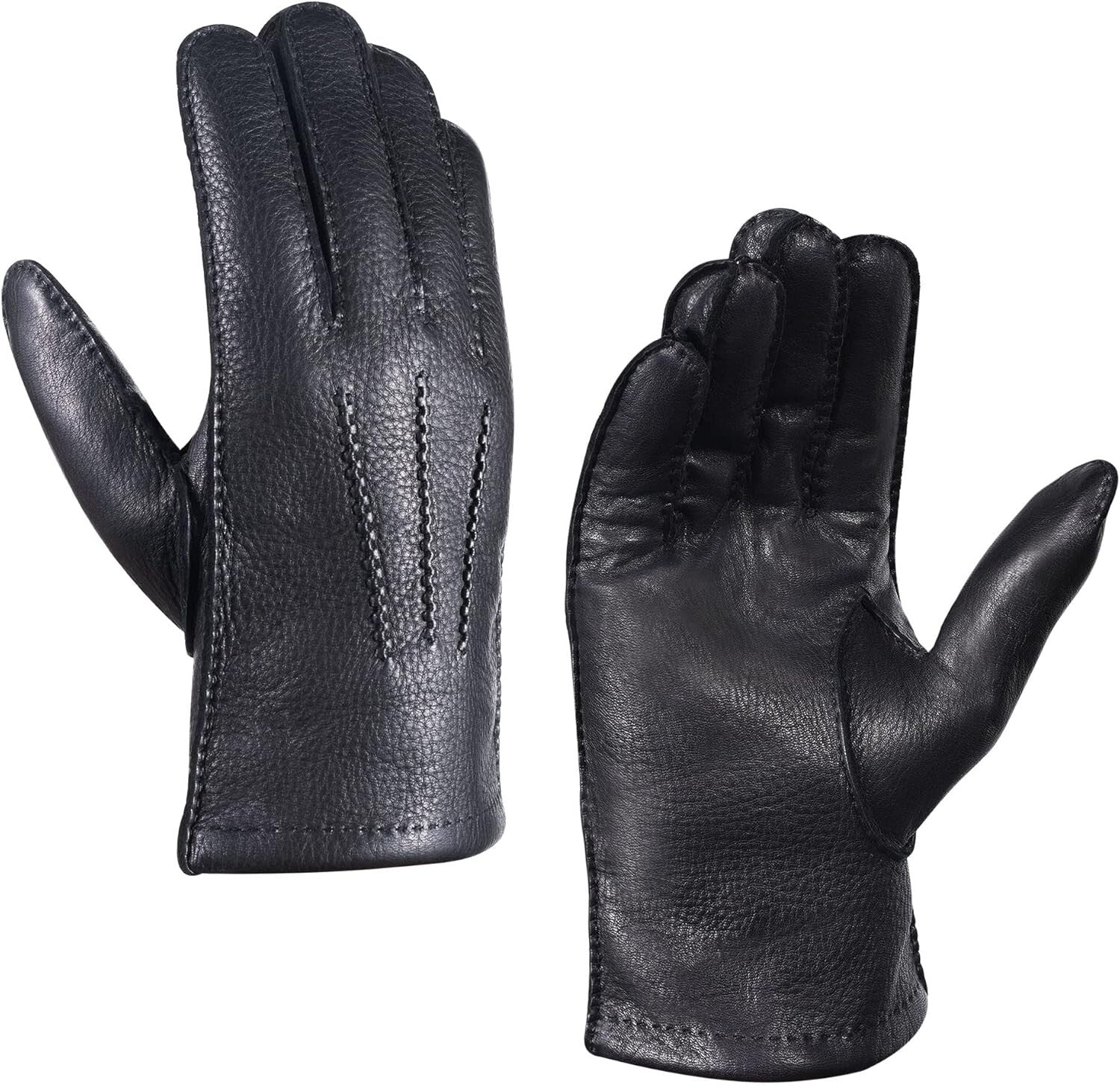 Durable and Stylish Winter Gloves - X-Large Deerskin Leather with Thermal Lining
