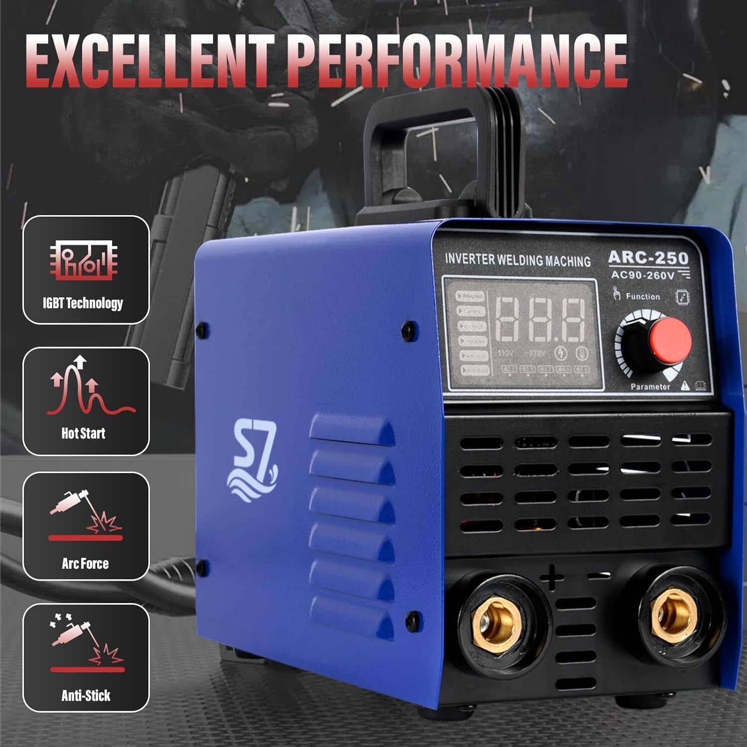 Energy-Efficient Stick Welder for Professionals - 250A, 110/220V Compatibility