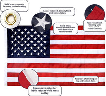 Load image into Gallery viewer, Compact 6 Ft Stainless Steel Flag Pole with Heavy Duty 3x5 Ft American Flag