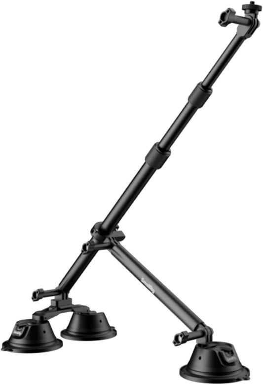 Telescopic Action Camera Mount with Dual Suction Cups for Panoramic Filming