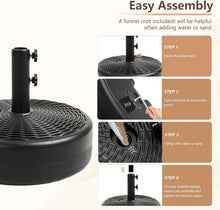 Load image into Gallery viewer, Weather-Resistant 70 lb Fillable Base for Market Table Umbrellas - Black Finish