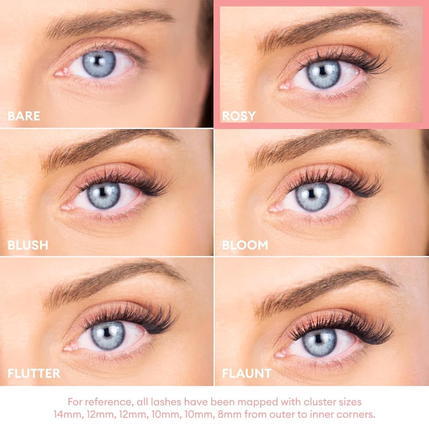 Effortless 5-10 Day Wear Brown Pop-On Lash Clusters - 60 Count, Cruelty-Free