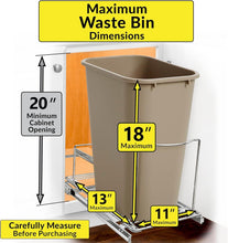 Load image into Gallery viewer, Professional-Quality Pull-Out Drawer for Kitchen Trash – Easy Mount Installation