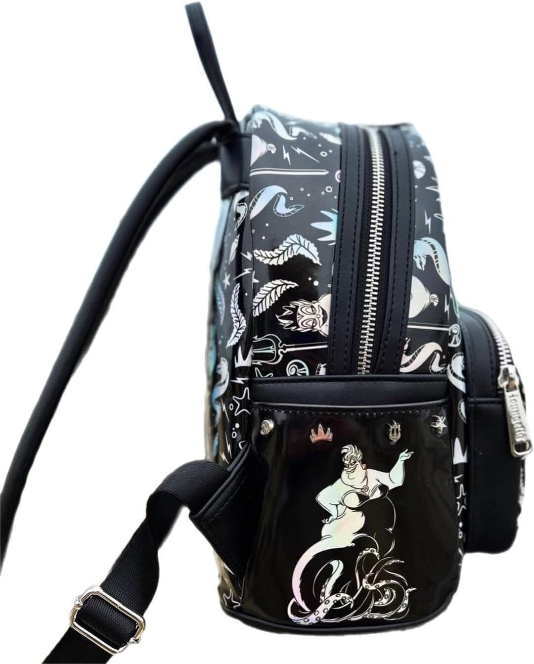 Disney Little Mermaid Ursula Mini Backpack with Adjustable Straps - 10.5 Inches