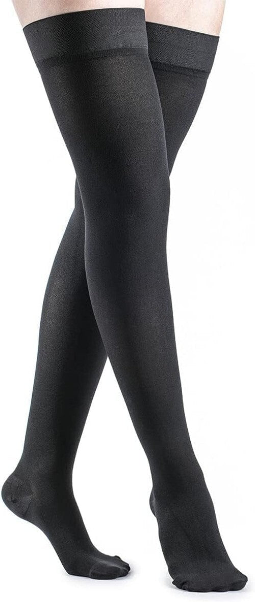 Reinforced Heel Women’s Closed Toe Thigh-Highs 20-30mmHg for Supportive Fit