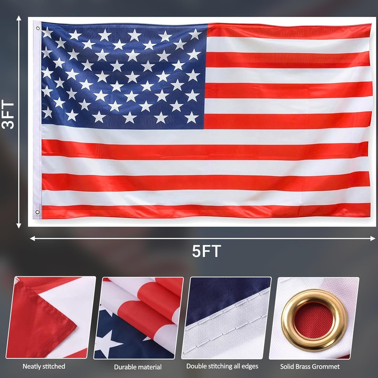 Durable 20FT Flag Pole Kit with 3x5 American Flag – Heavy Duty & Rust Resistant