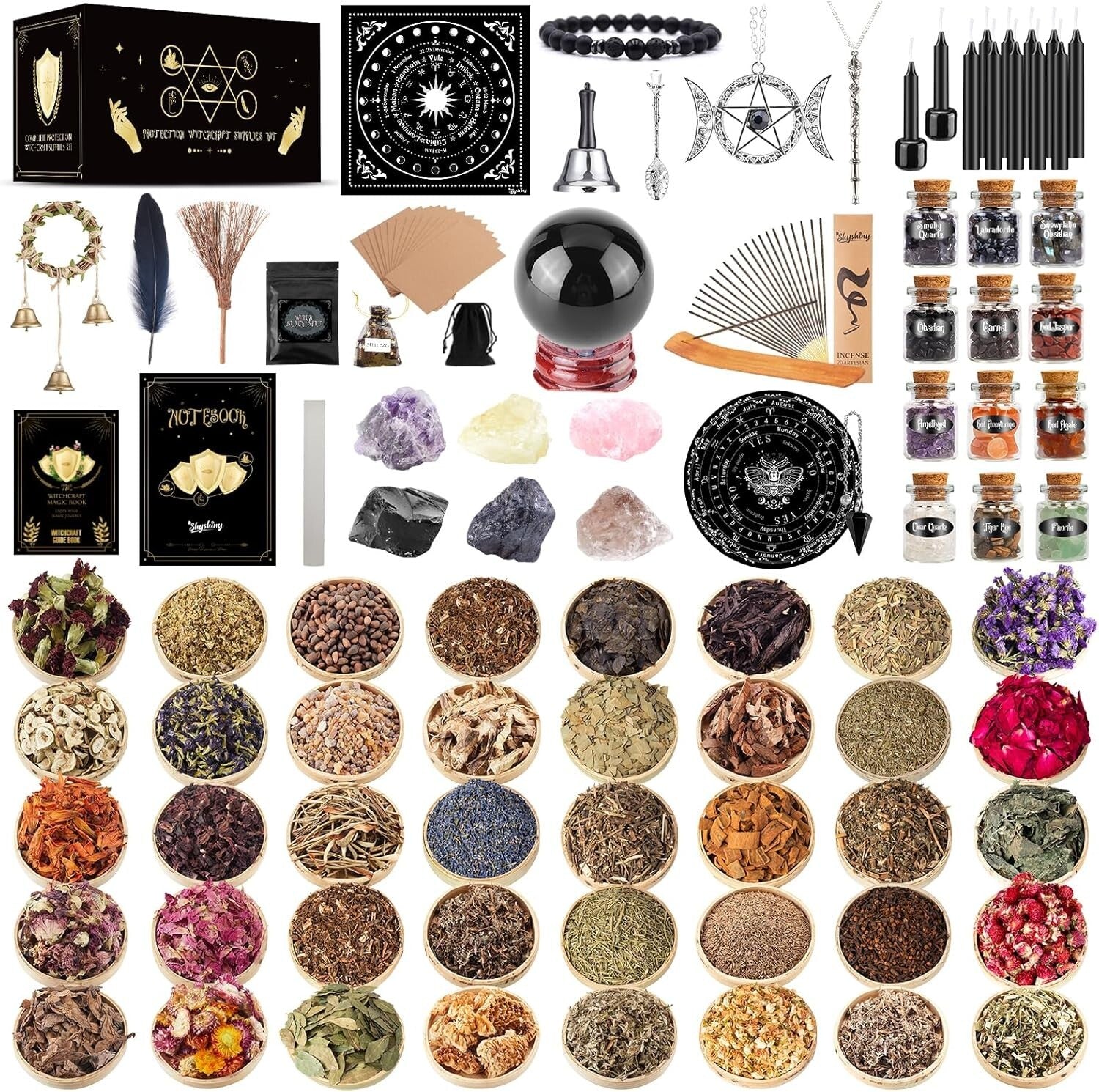 Witchcraft Starter Kit: 125 Essential Supplies for Protection & Spell Crafting