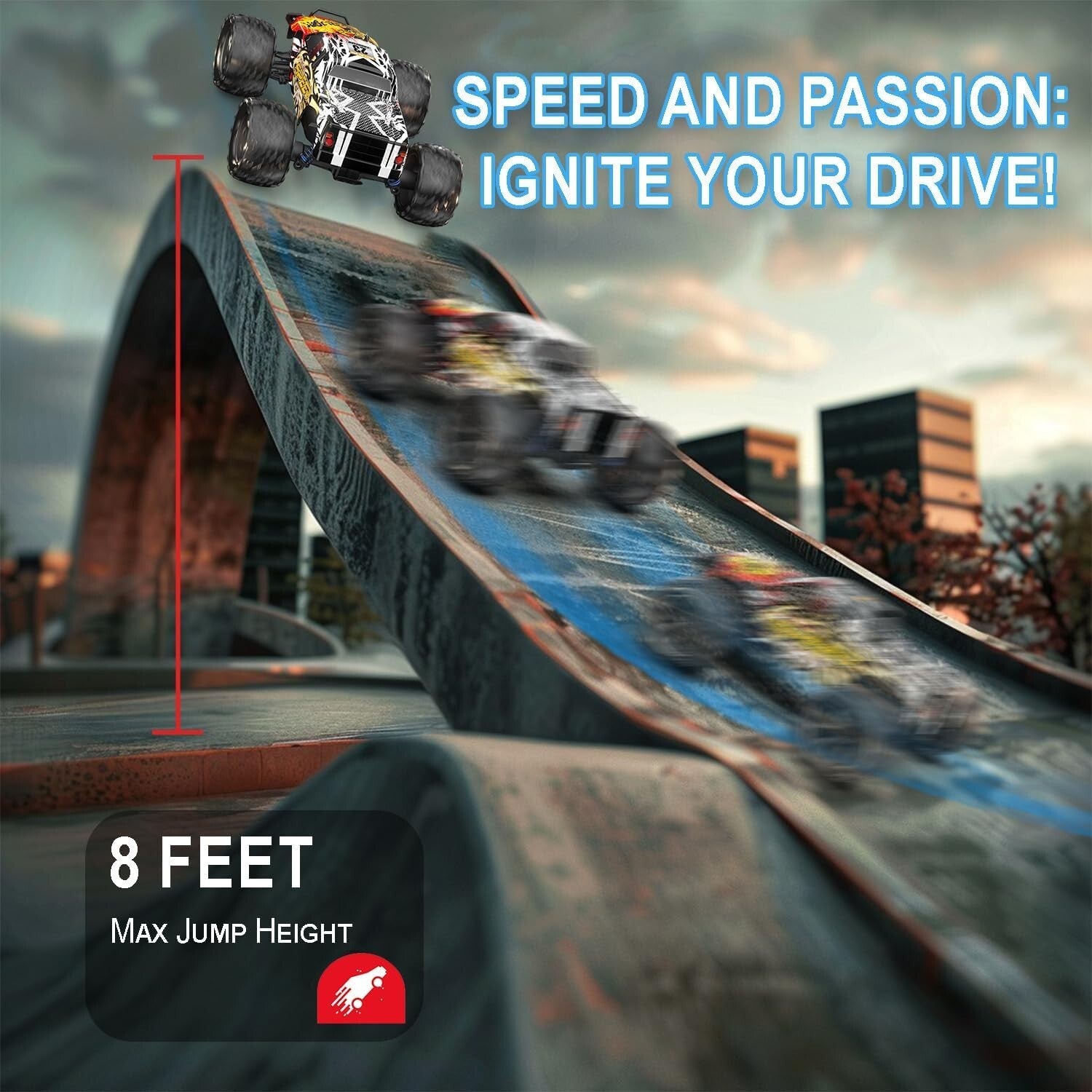 1:16 Scale High-Speed Remote-Controlled Truck - Ideal for Beginners and Kids