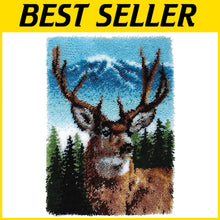 Load image into Gallery viewer, Easy to Use Latch Hook Rug Kit - 3D Deer Pattern for Beginners and Hobbyists