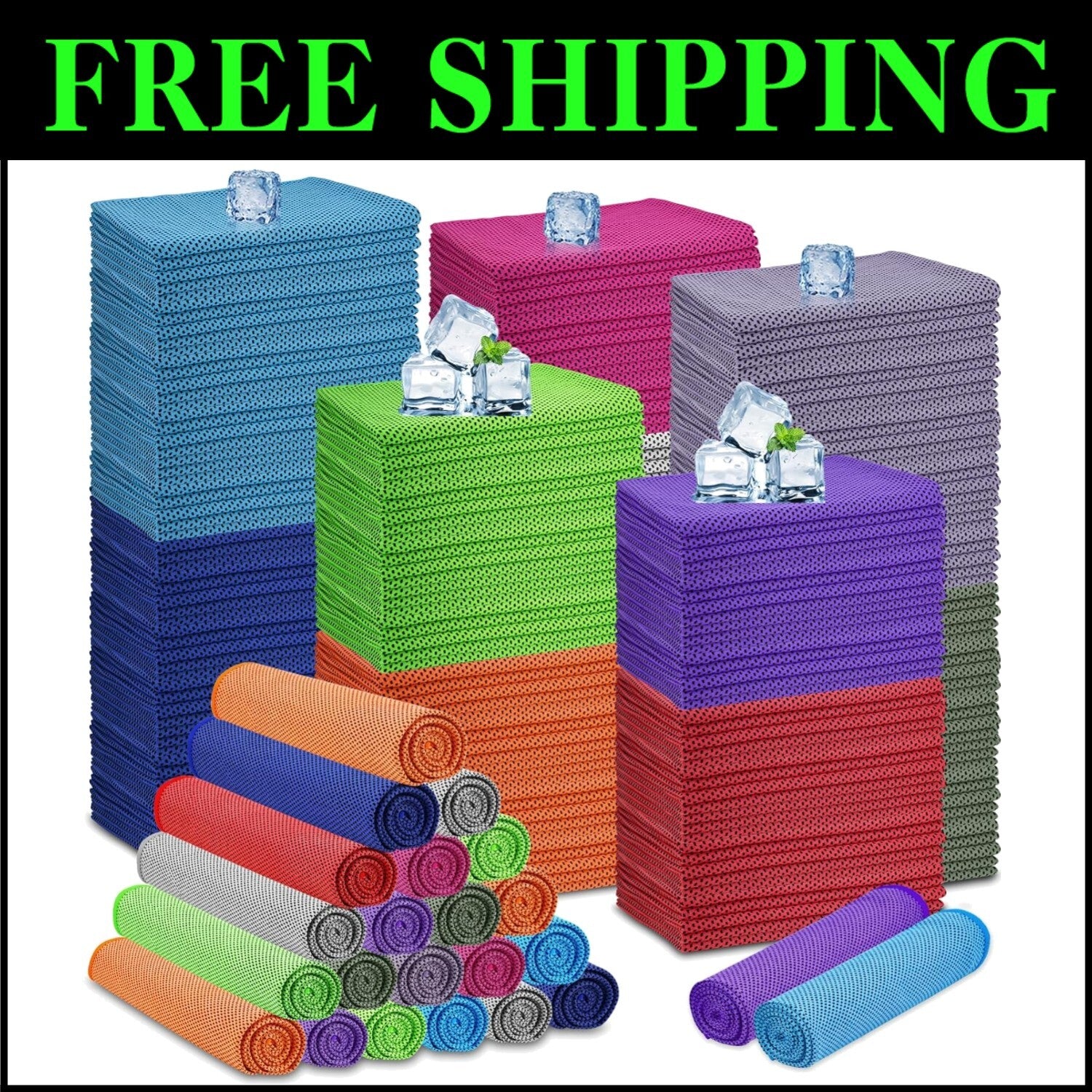 Quick-Dry Microfiber Cooling Towels Bulk - 200 Pack for Sports and Fitness