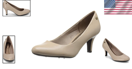 Comfortable 2.5" Taupe Women's Heels - Fashionable for Work or Weddings