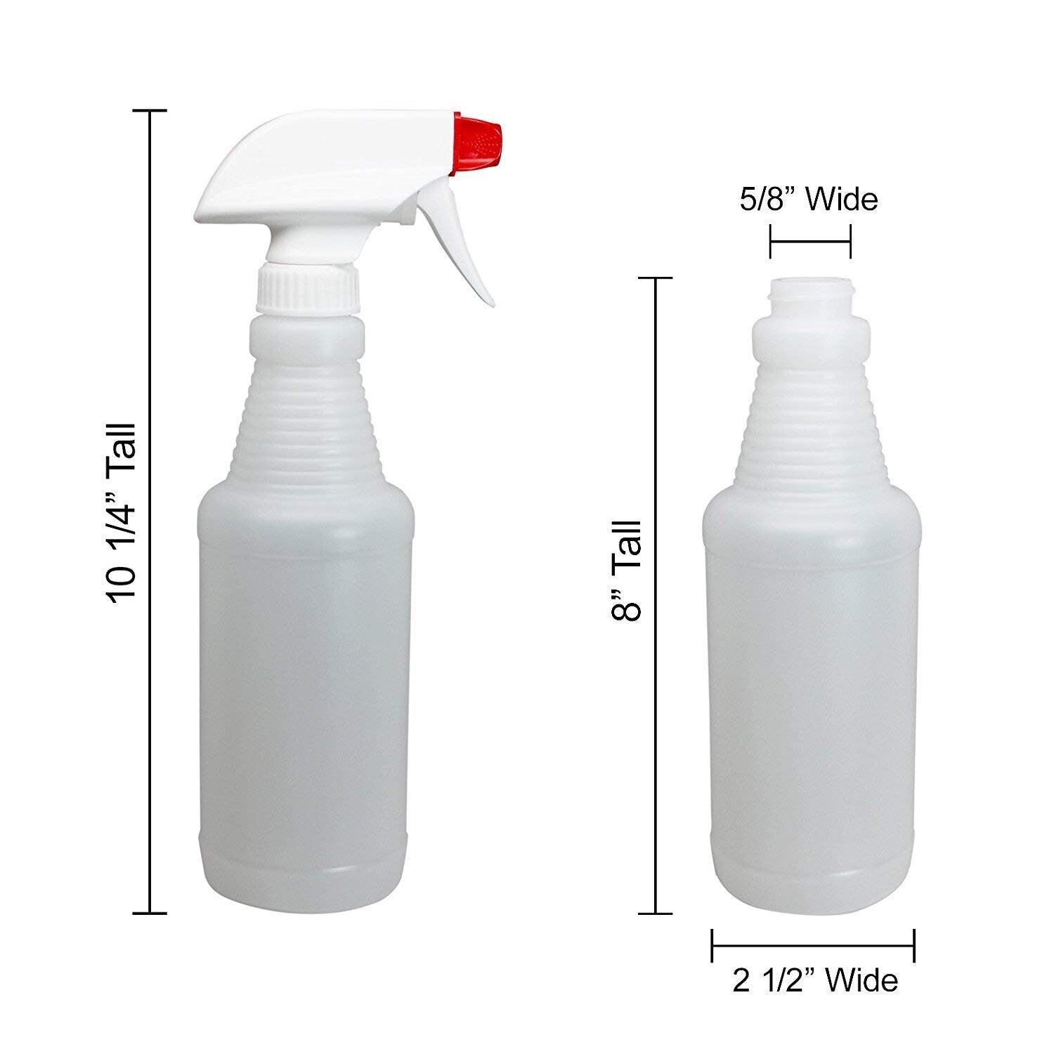 Versatile 12-Pack Leak-Proof Spray Bottles - Ideal for Cleaning, Hair, Plants