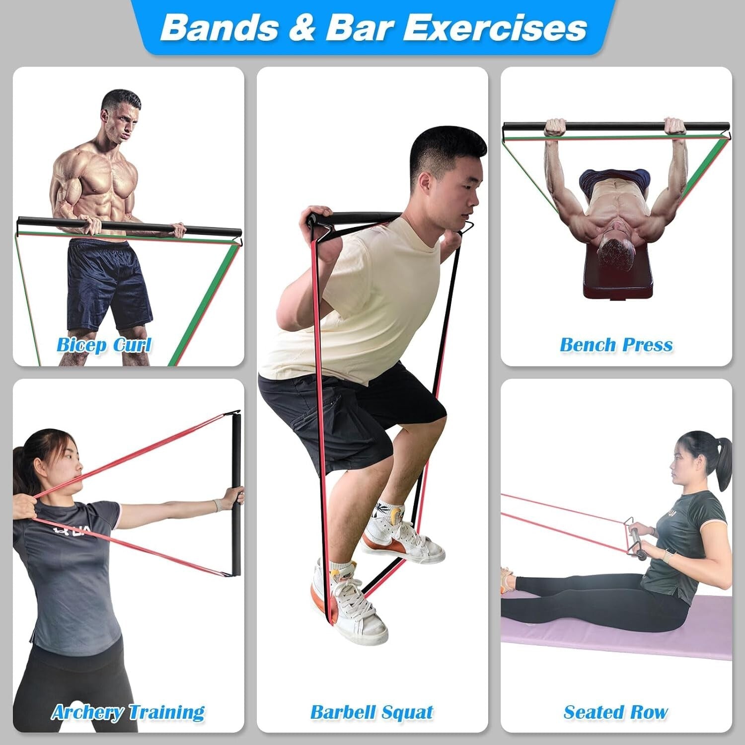 Easy No-Drill Door Anchor Strap Set - Complete Resistance Band Training Kit