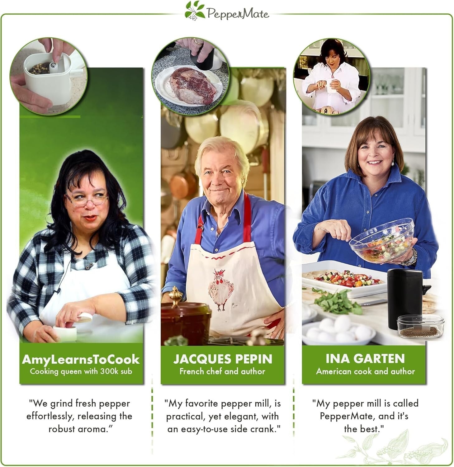 Elegant White Ceramic Pepper Mill – Manual High Volume Salt & Pepper Grinder