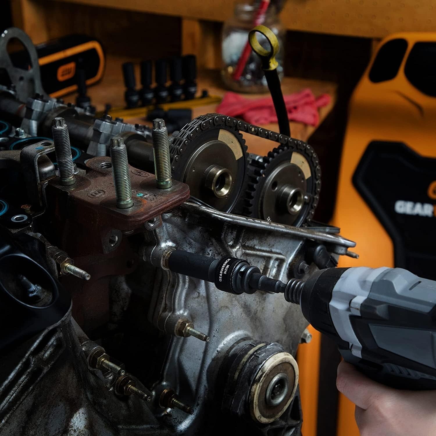 10-Piece Chrome Molybdenum Impact Socket Set - 3/8 Inch Drive, Off-Corner Design