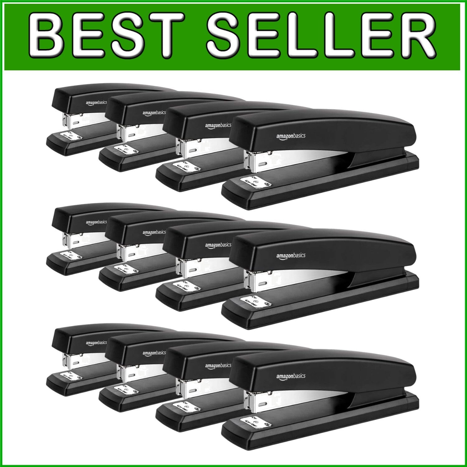 Durable Office Staplers - 25 Sheet Capacity with Non-Slip Base & 1000 Staples