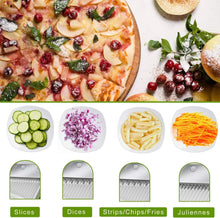 Load image into Gallery viewer, Light Blue Mandoline Slicer - Versatile Veggie Cutter with Safety Lock Mechanism