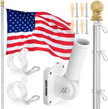 Load image into Gallery viewer, Durable 6FT Flagpole with Heavy-Duty 3x5 American Flag for Outdoor Display