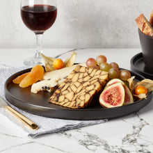 Load image into Gallery viewer, Chic 16-Piece Black Matte Dinnerware Set with Ergonomic Mugs - Durable Stoneware