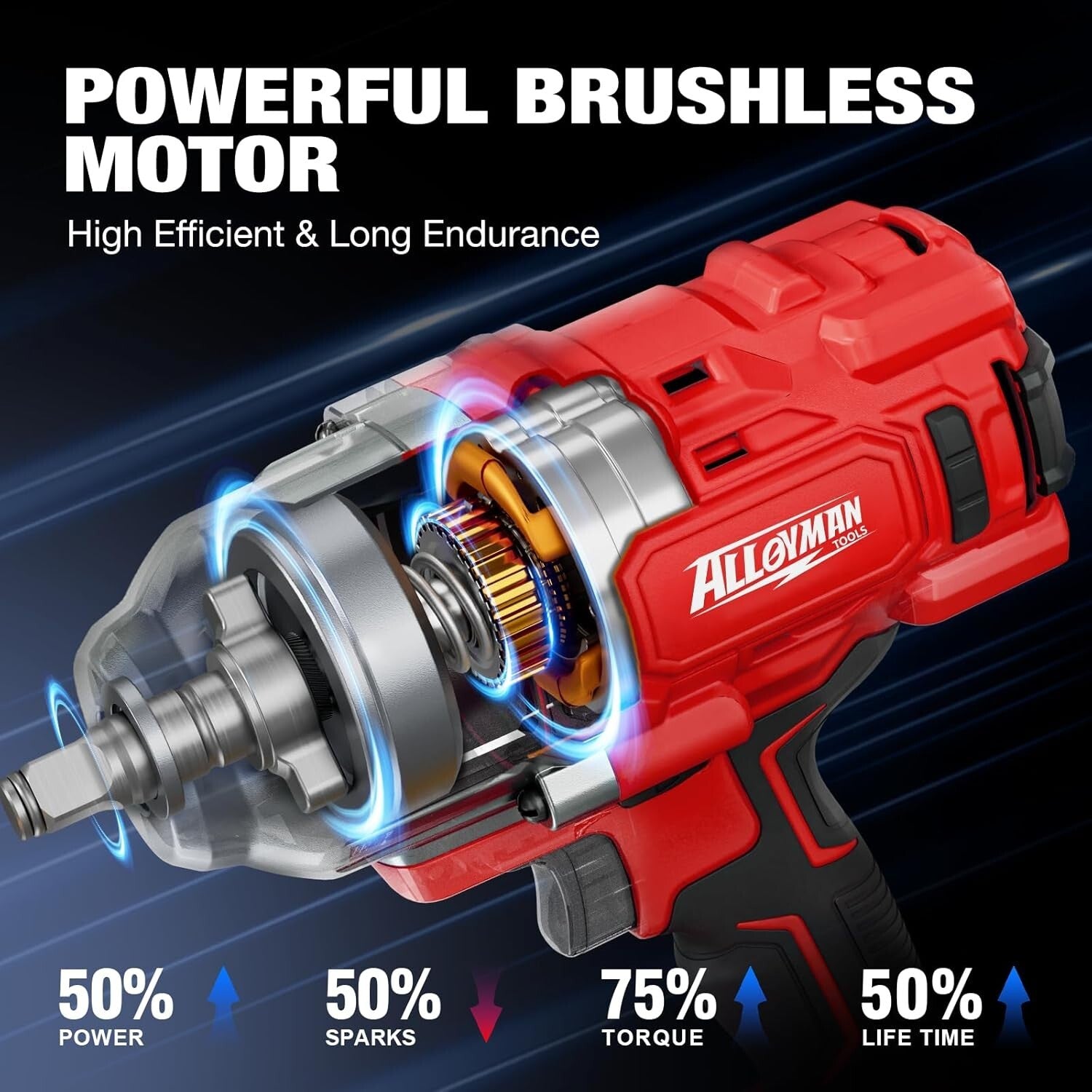 Lightweight Cordless Impact Driver with 4000mAh Battery - Ideal for Mechanics
