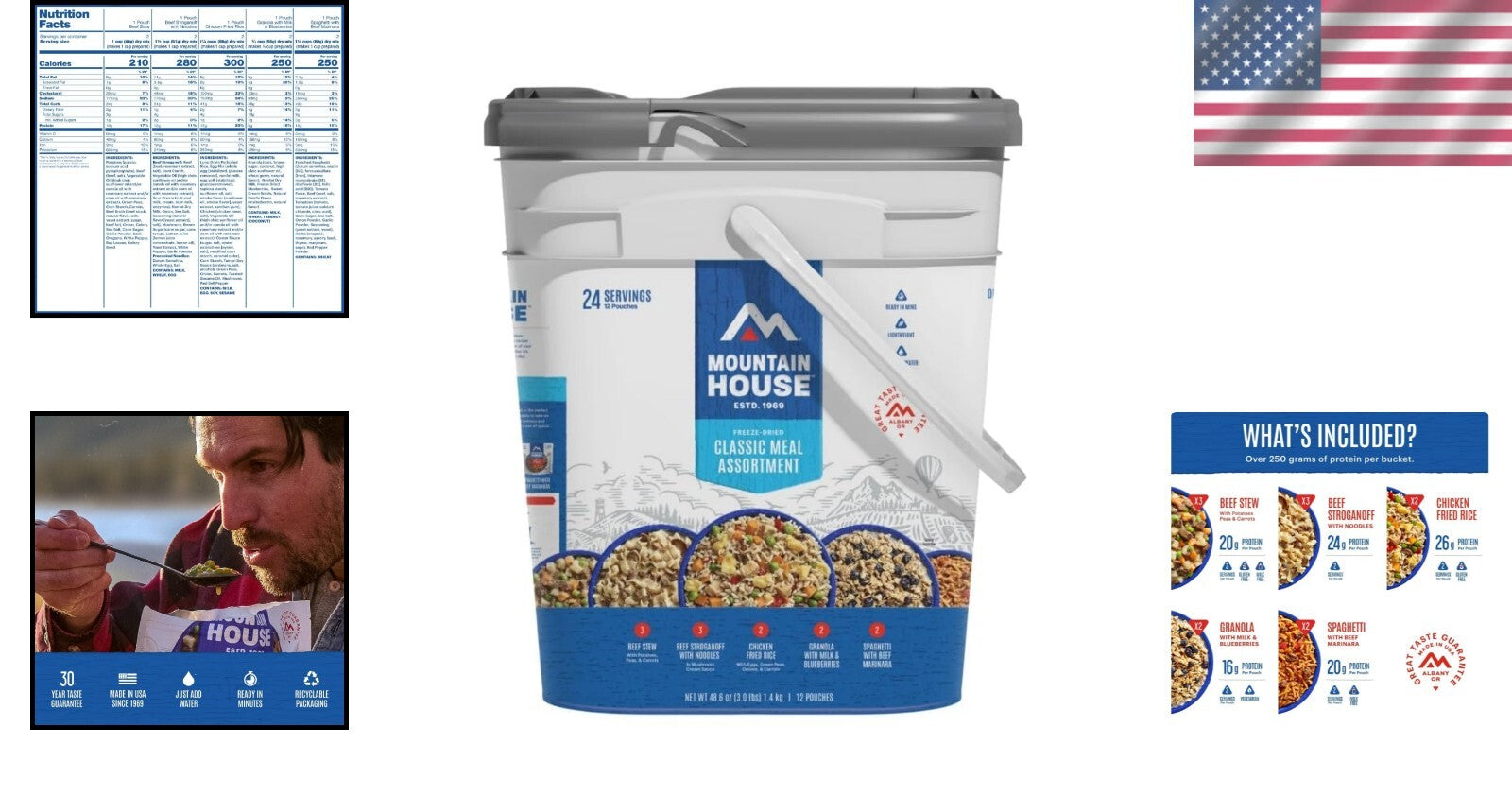 Delicious Freeze-Dried 12-Pouch Meal Assortment - Perfect for Outdoor Adventures