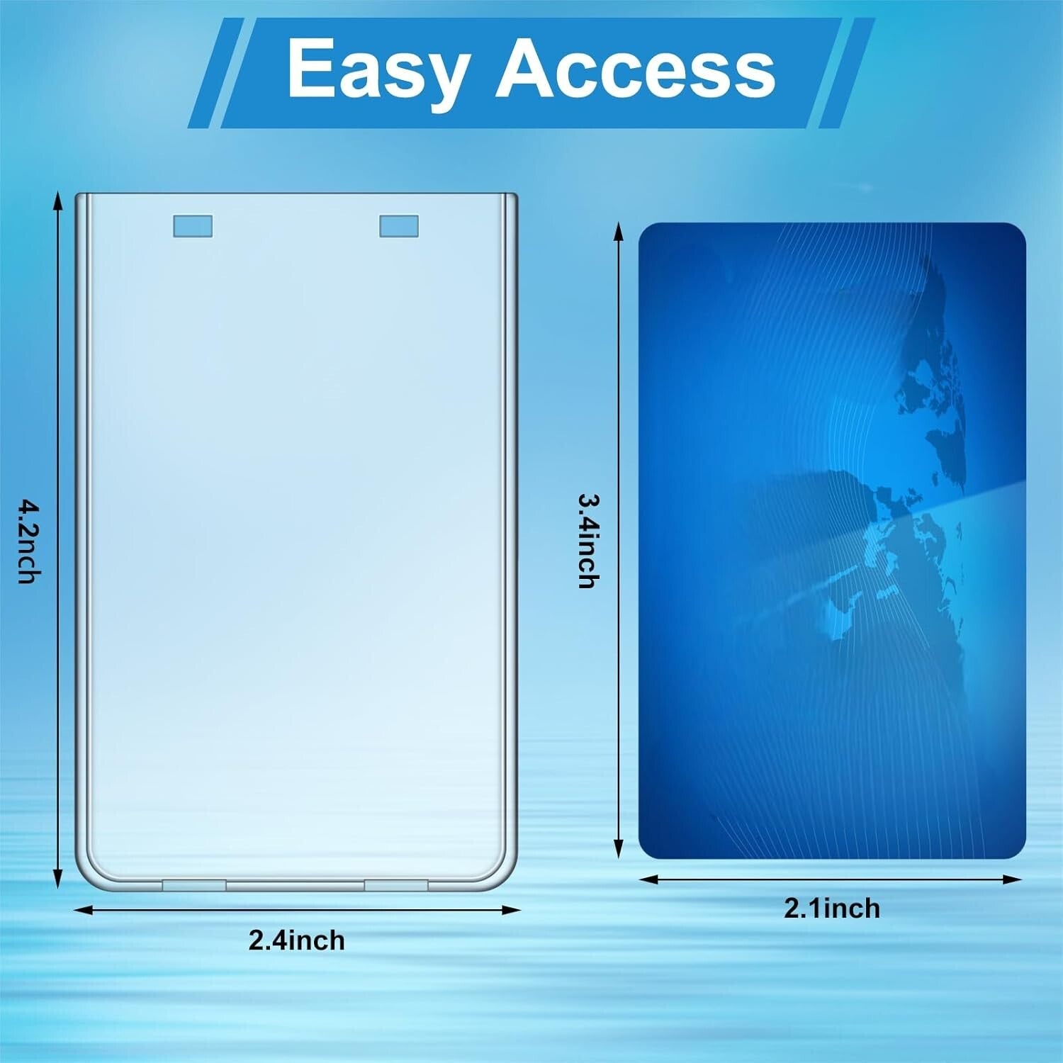 100 Pack Heavy Duty Clear ID Badge Holders with Permanent Locking - 2.4 x 4.2 in