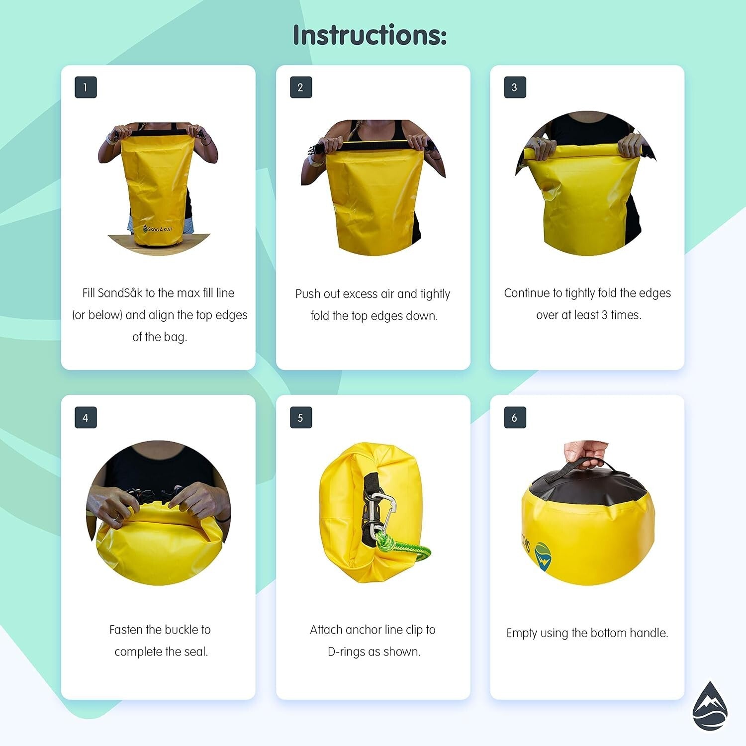 Heavy-Duty 500D PVC 2-in-1 Anchor Bag & Dry Pack - Ideal for Water Adventures