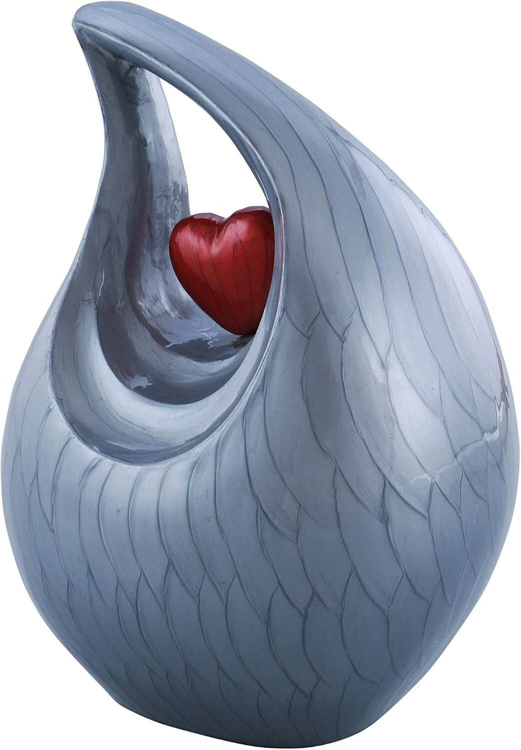 Heart of Love Cremation Urn - Elegant Memorial for Adult Ashes, 220 Cubic Inches