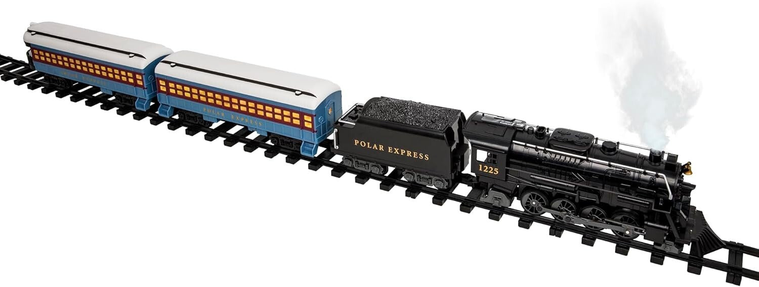 Deluxe Bluetooth Polar Express Toy Train with Smoke Effects & Tracks for Ages 4+