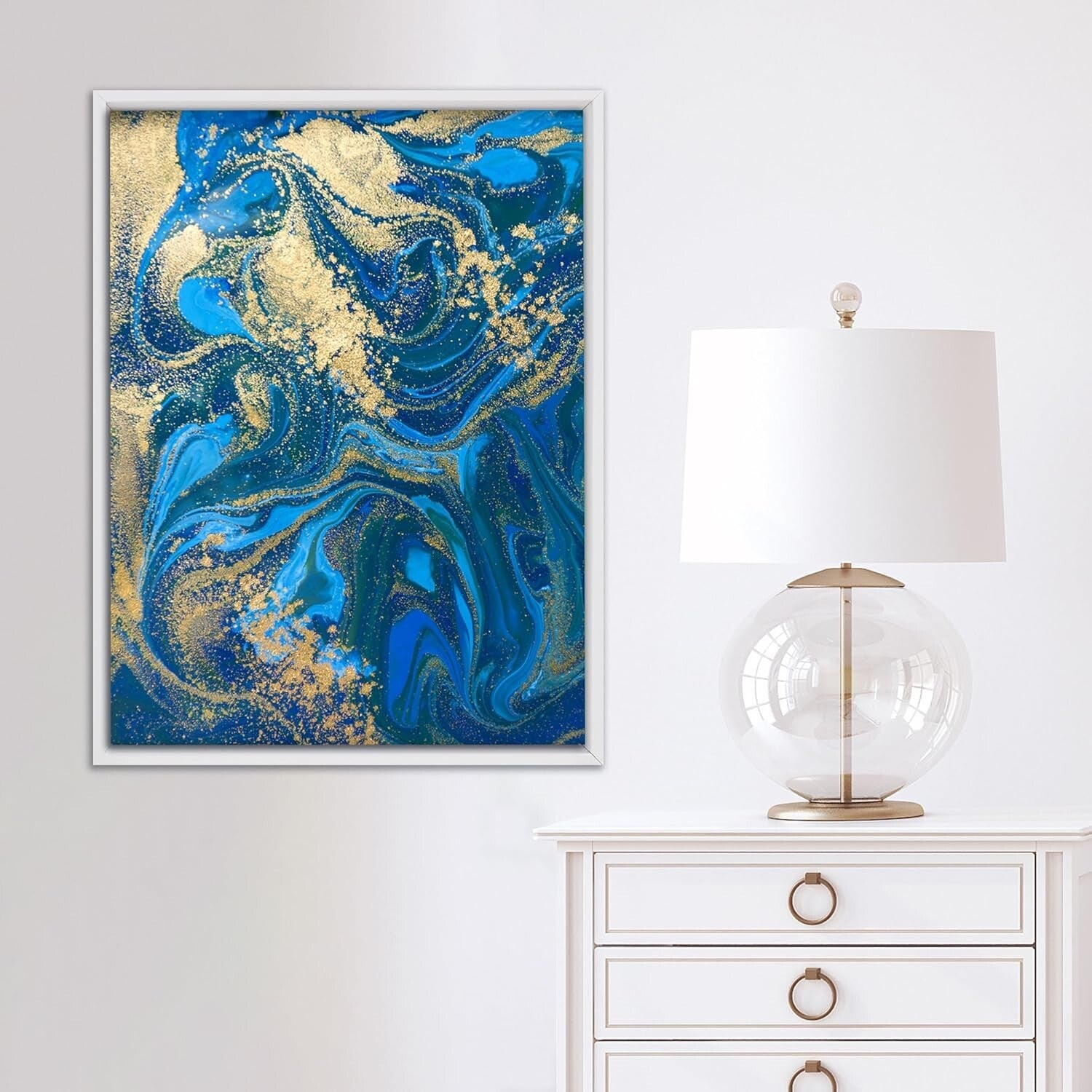 Minimalist 11x14 Floater Frame in White – Showcase Your Artwork with Style