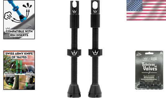 X Chris King Tubeless Valves with Integrated Spoke Key - Lightweight & Durable