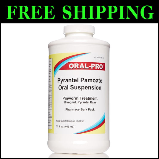 Tasteful Pinworm Treatment: Pyrantel Pamoate 32 Oz Liquid with Vanilla Flavor