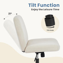 Load image into Gallery viewer, Comfortable Armless Criss Cross Chair with Wheels – Ideal for Study and Office