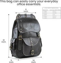 Load image into Gallery viewer, Elegant 21 Inch Casual Leather Backpack - Perfect for Work and Weekend Travel