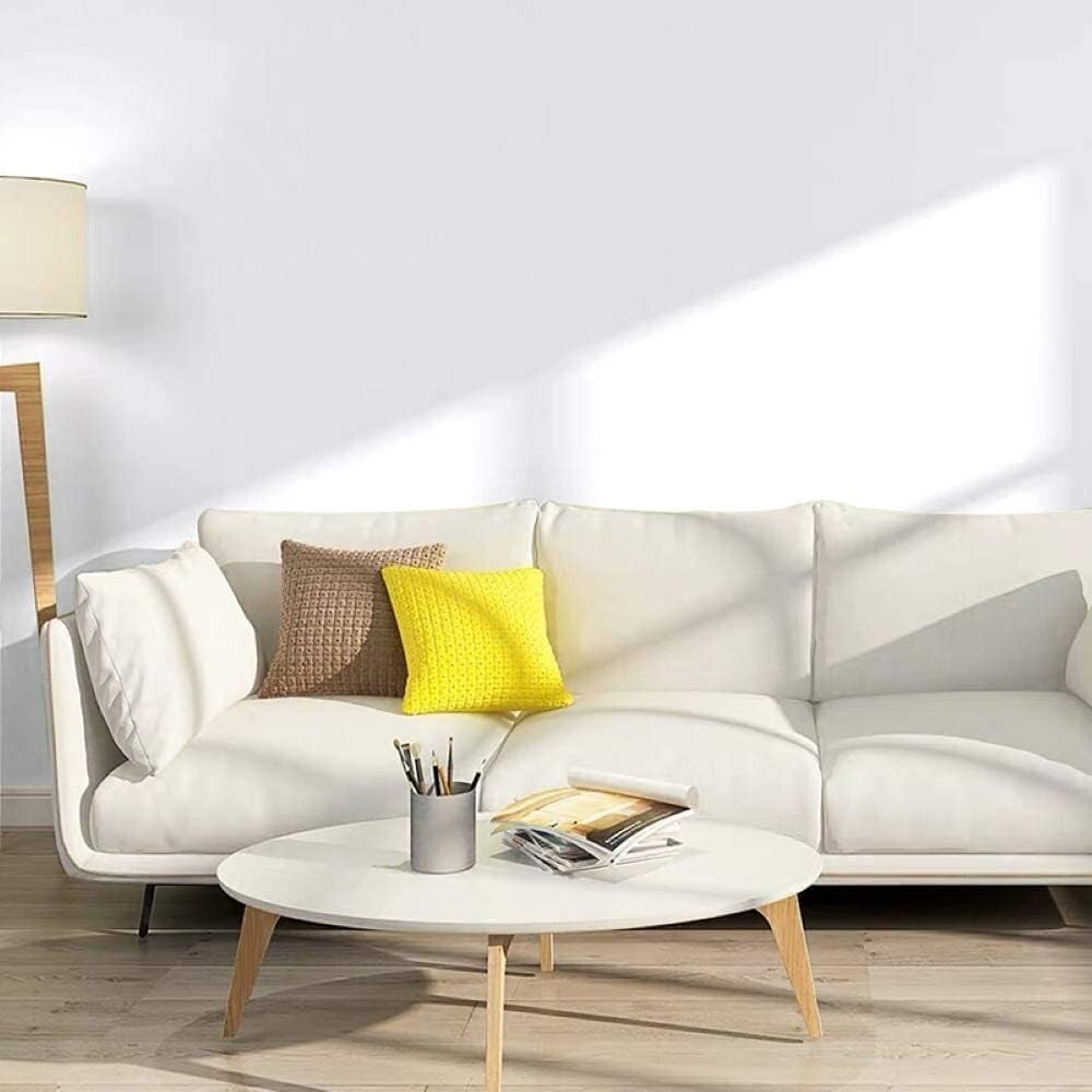 Thick White Vinyl Peel and Stick Wallpaper - 15.7'' x 984.2'' for Home Makeover