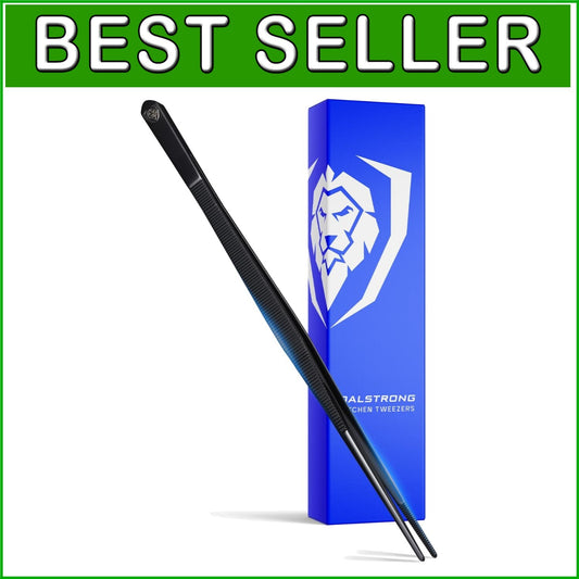 12'' Stainless Steel Tongs with Micro-Teeth Grip for Precision Cooking