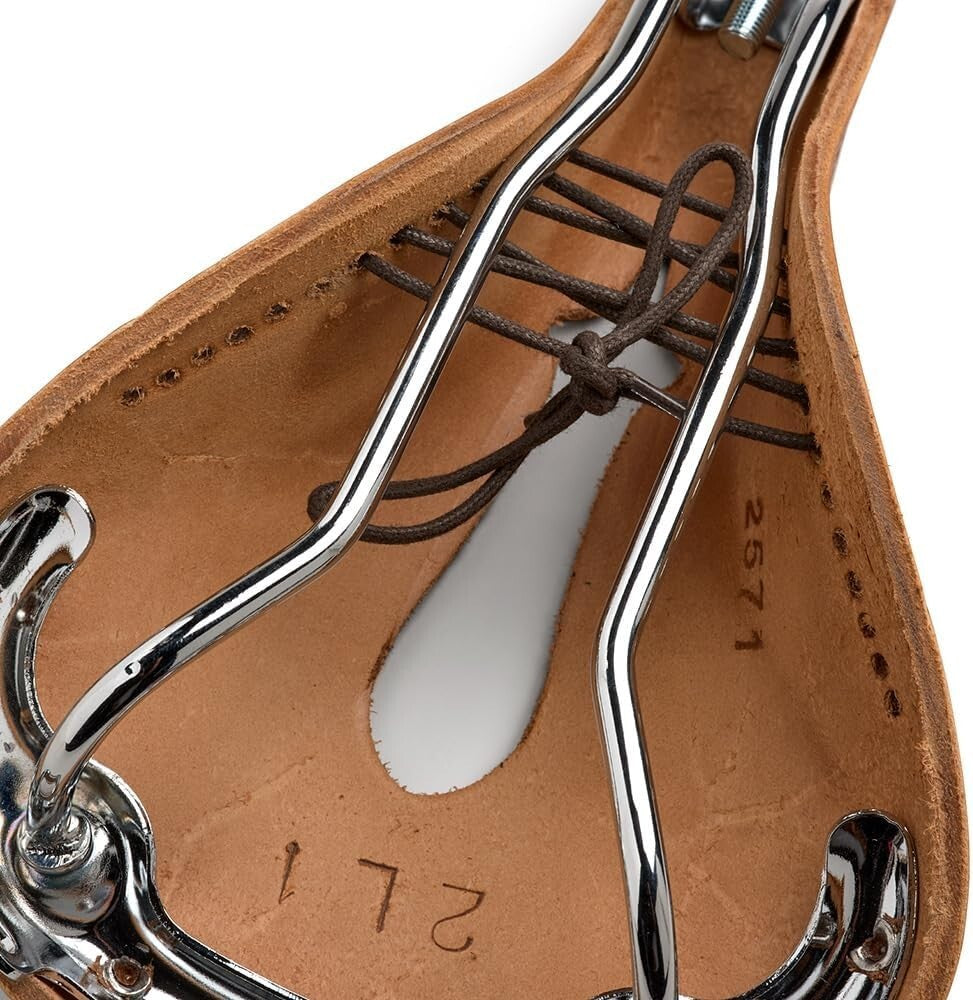 Classic B17 Carved Leather Bike Saddle - Pressure Relief and Timeless Design