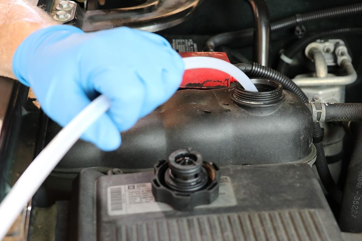 2.3-Gallon Fluid Evacuator & Dispensing Pump - Push Button & Chemical-Resistant