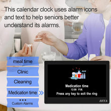 Load image into Gallery viewer, Ultra-Large 11.5" Day &amp; Date Clock, Alarm for Seniors - Non-Abbreviated Display